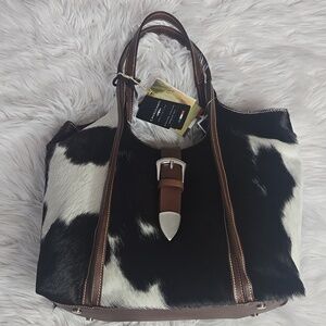 Cavalcanti Calf Hair Cow NWT Genuine Leather Hobo Bag